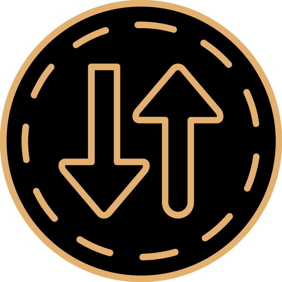 Two Way Street Vector Icon