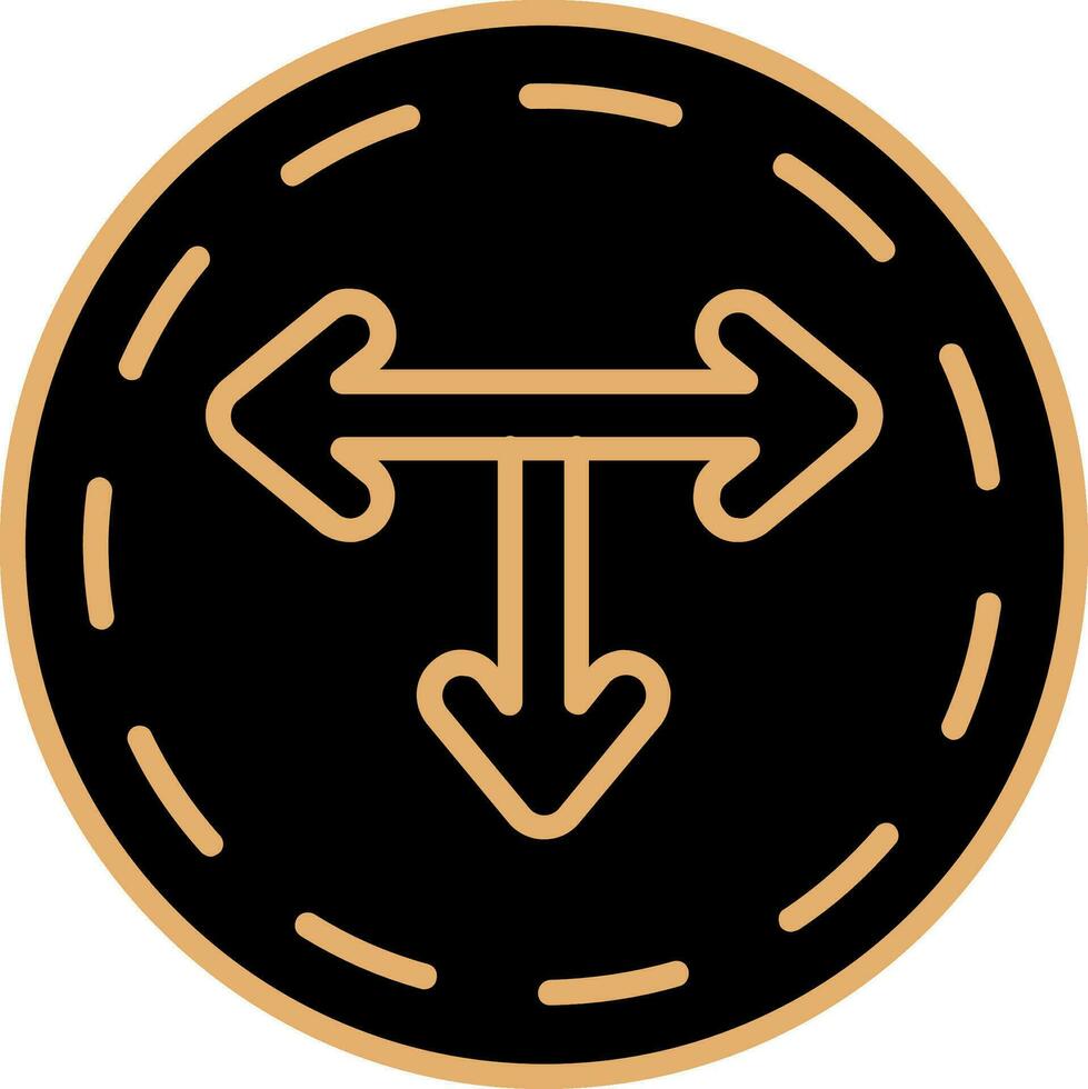 T Junction Vector Icon