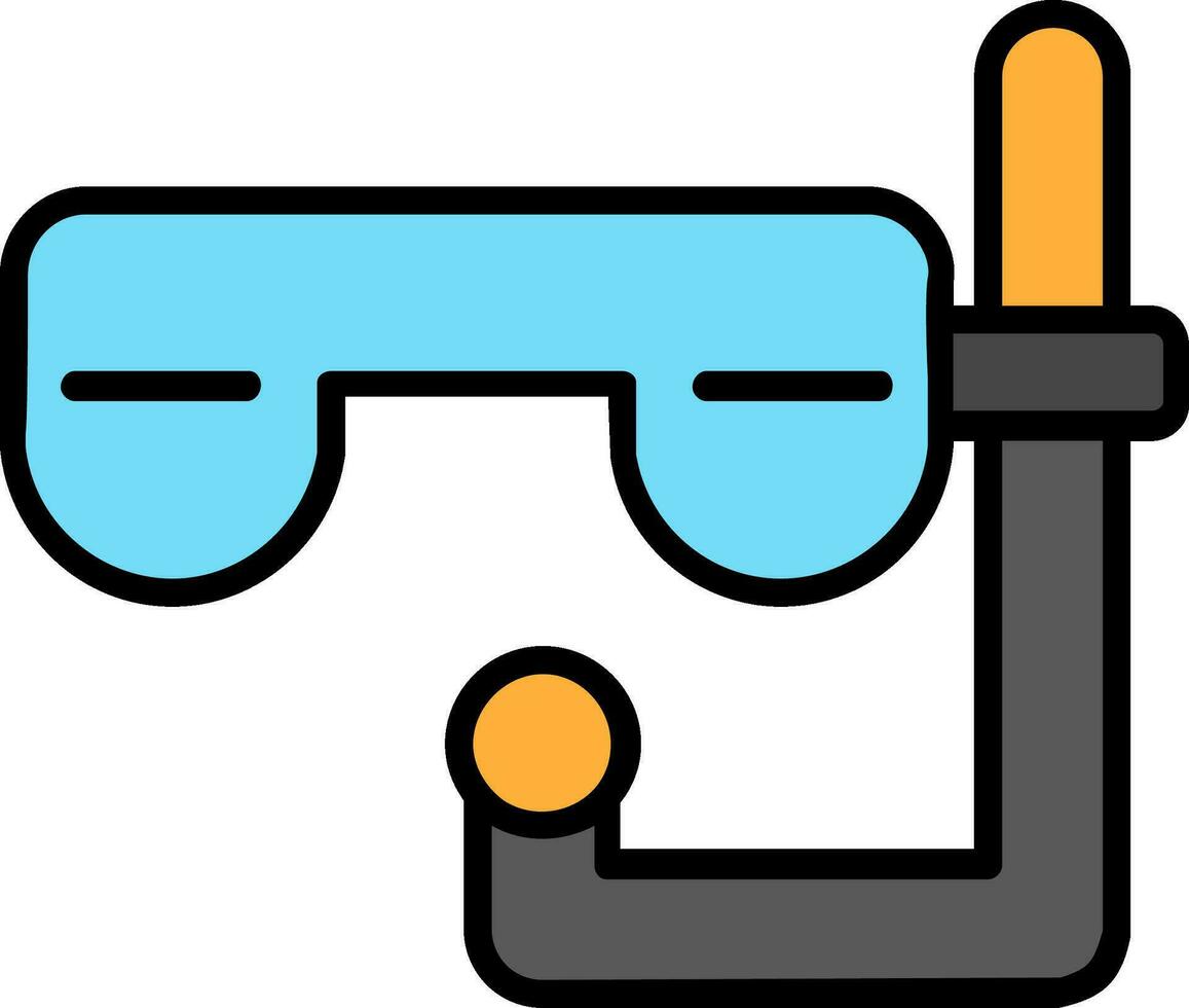 icono de vector de snorkel