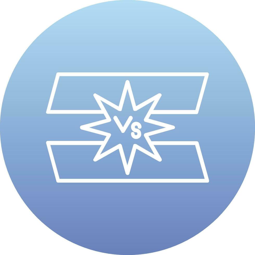 versus icono de vector