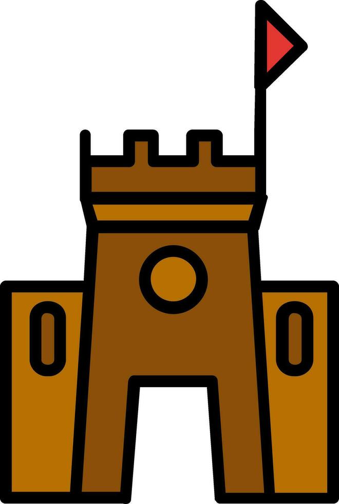 icono de vector de castillo de arena