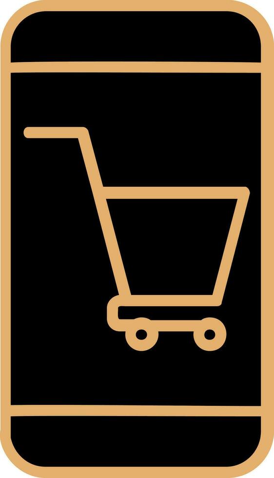 icono de vector de compras en línea