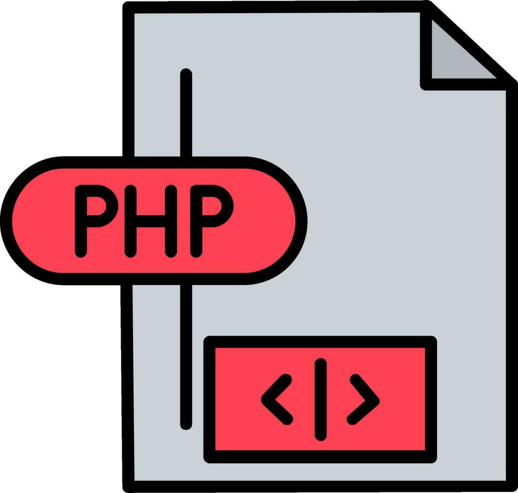 icono de vector de php