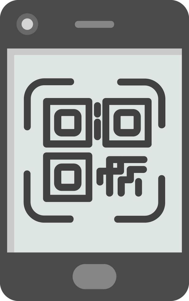 Smartphone Qr Code Vector Icon