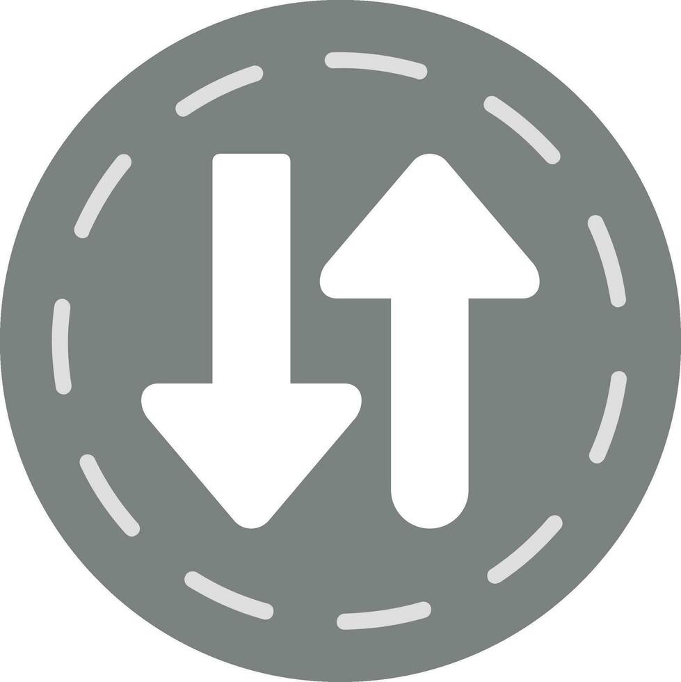 Two Way Street Vector Icon