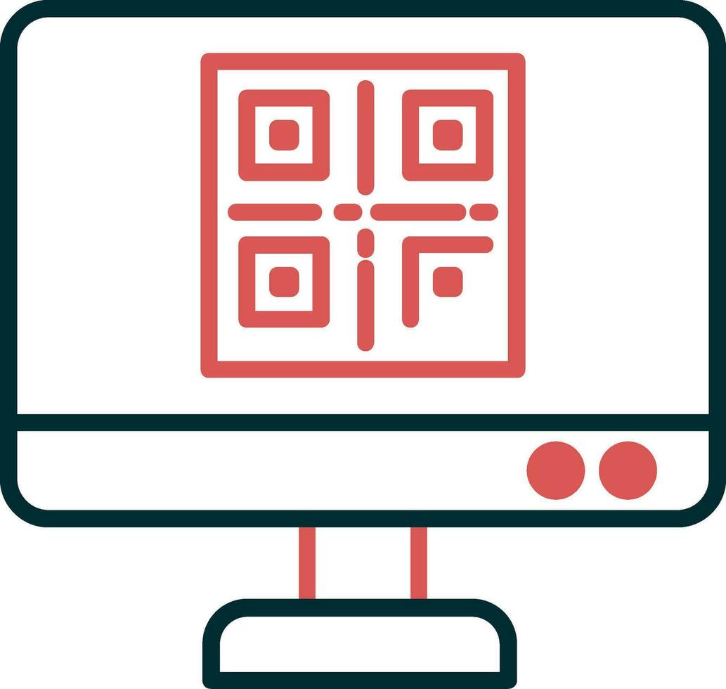 icono de vector de código qr