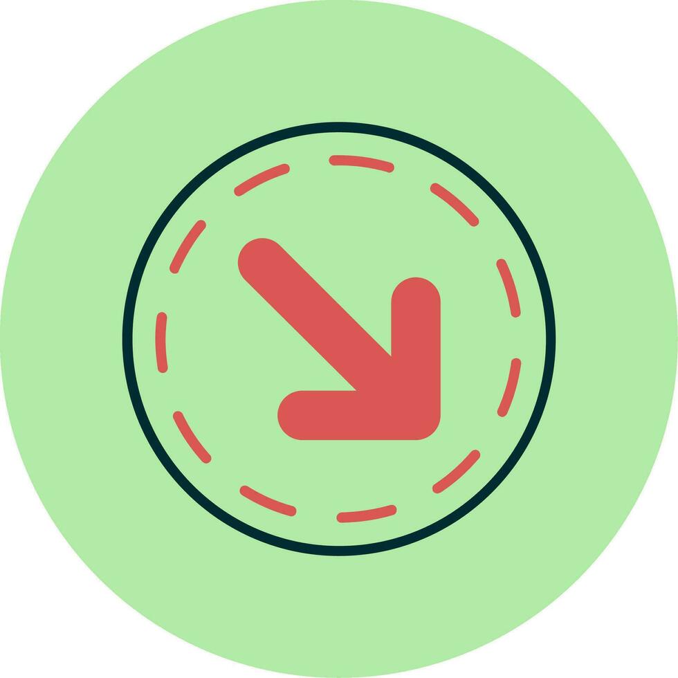 Down Right Arrow Vector Icon