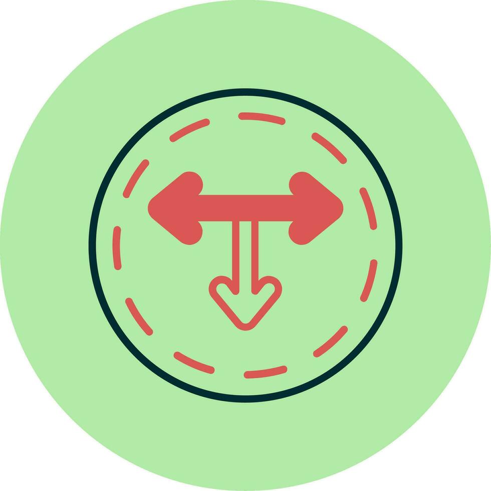 T Junction Vector Icon