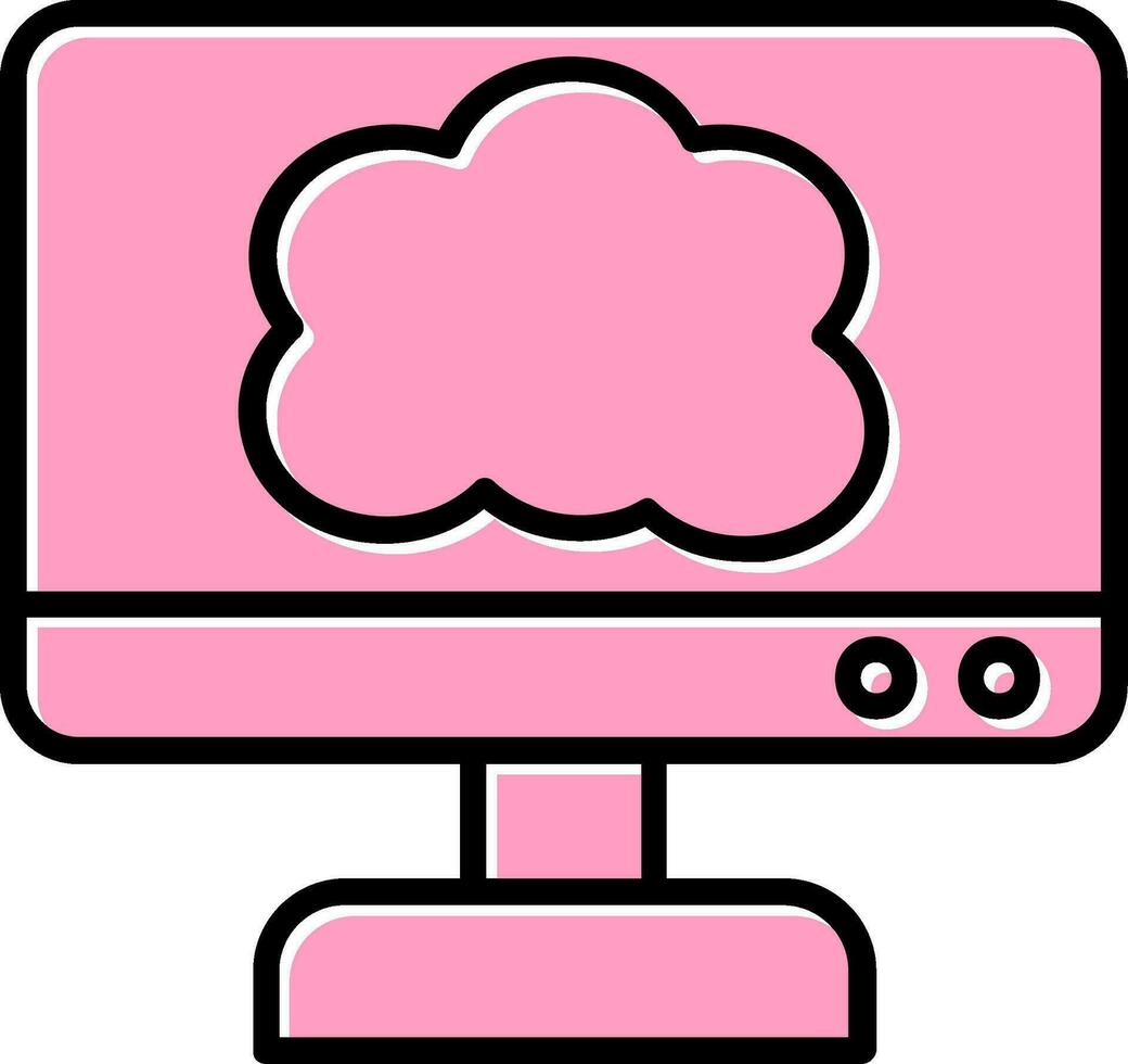 icono de vector de computación en la nube