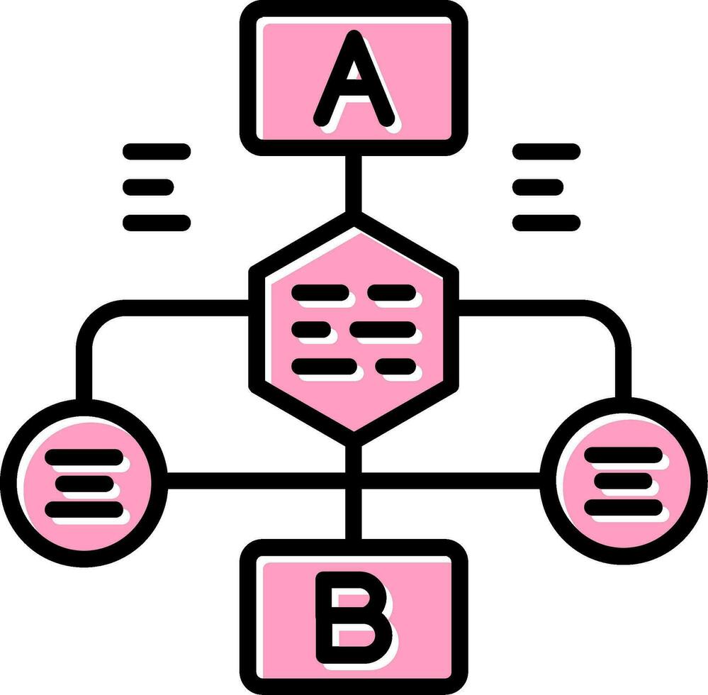 icono de vector de diagrama de flujo