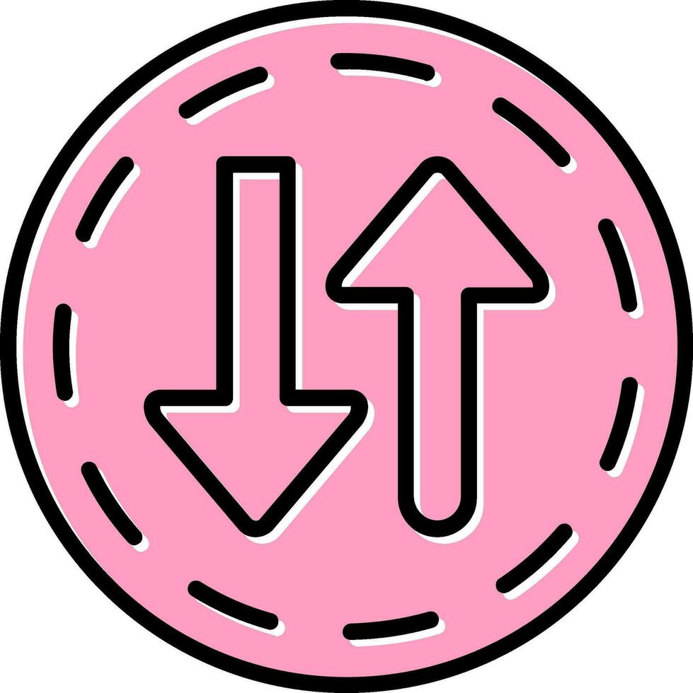 Two Way Street Vector Icon