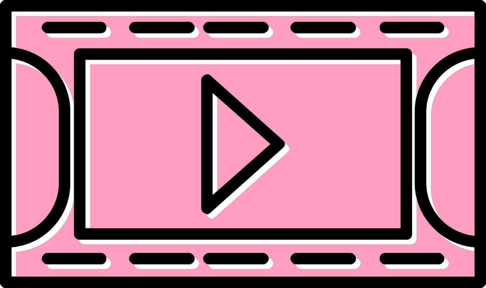 vídeo carrete vector icono