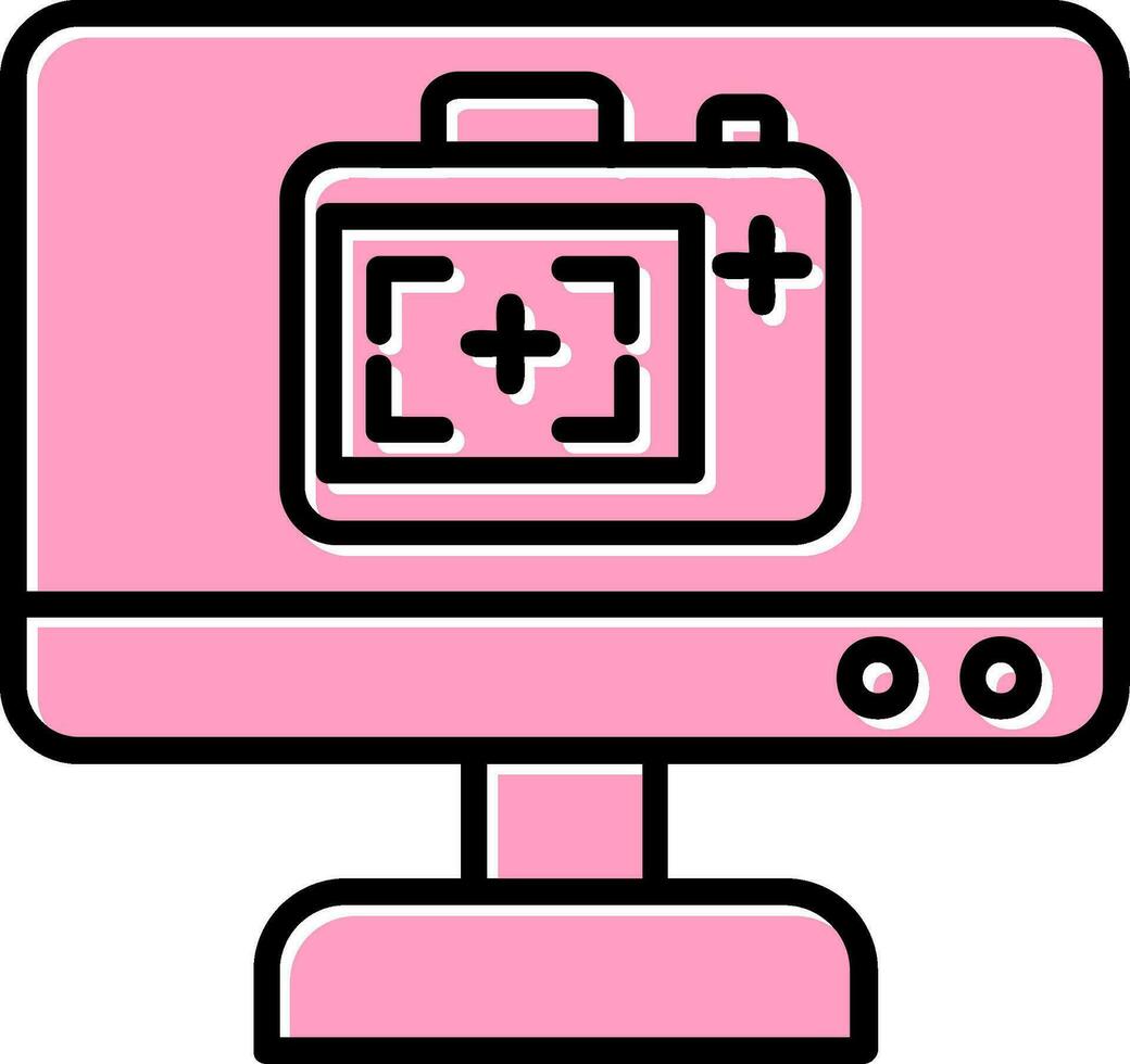 Monitor Screen Vector Icon