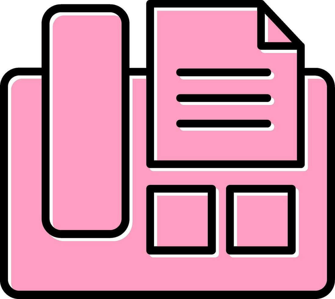 Fax Machine Vector Icon