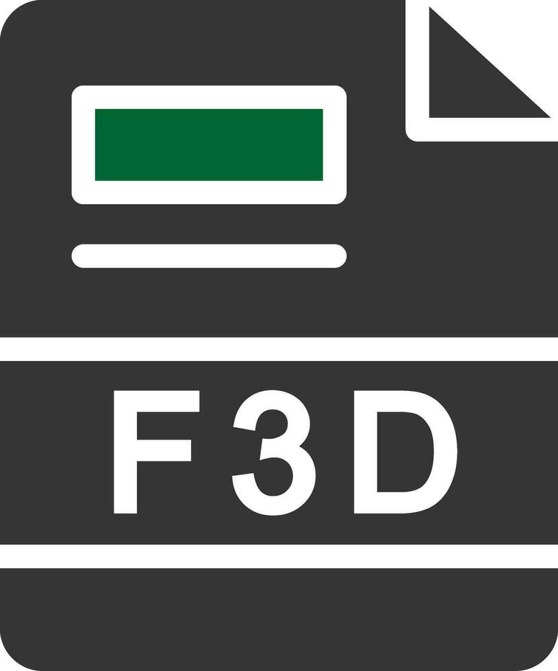 F3D Creative Icon Design vector