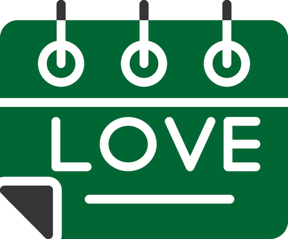 Love Calendar Creative Icon Design vector