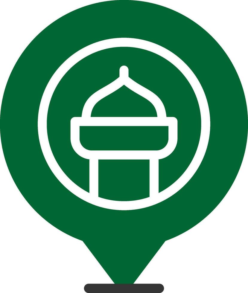 Mosque Pin Creative Icon Design vector