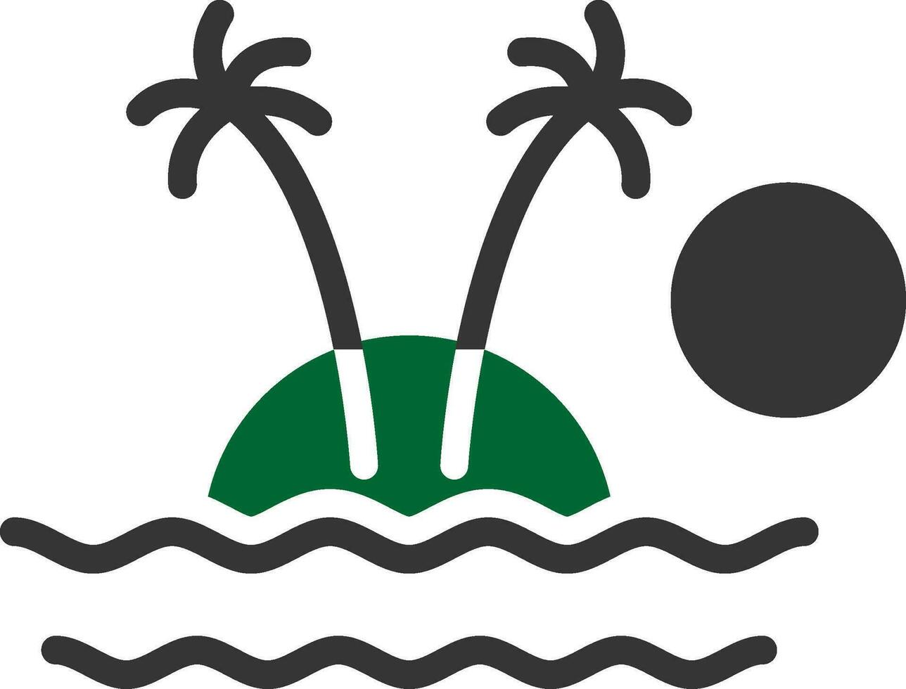 diseño de icono creativo de isla vector