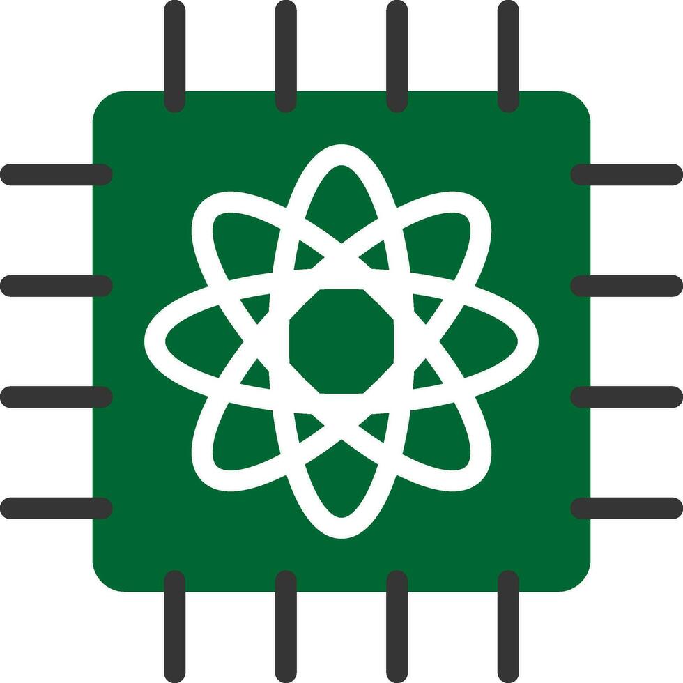 Quantum Computer Creative Icon Design vector