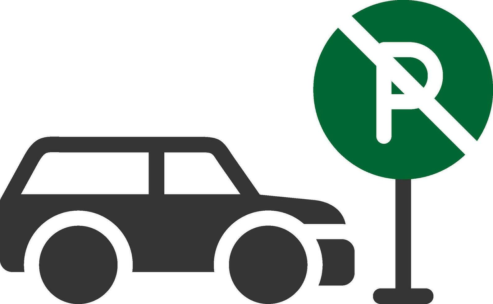 No Parking Creative Icon Design vector