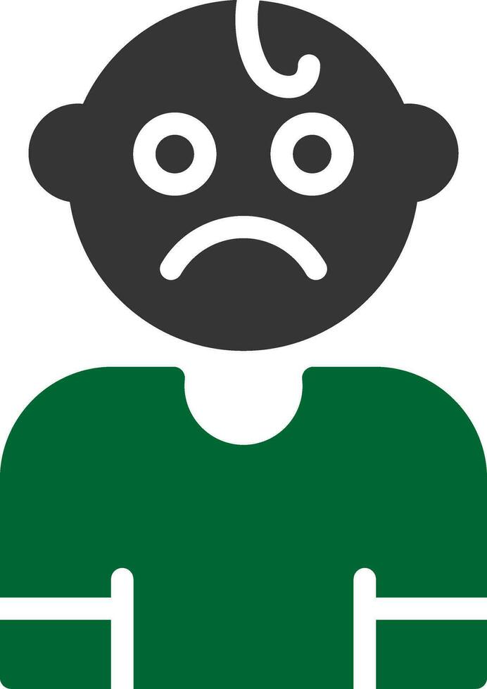 Sad Baby Creative Icon Design vector