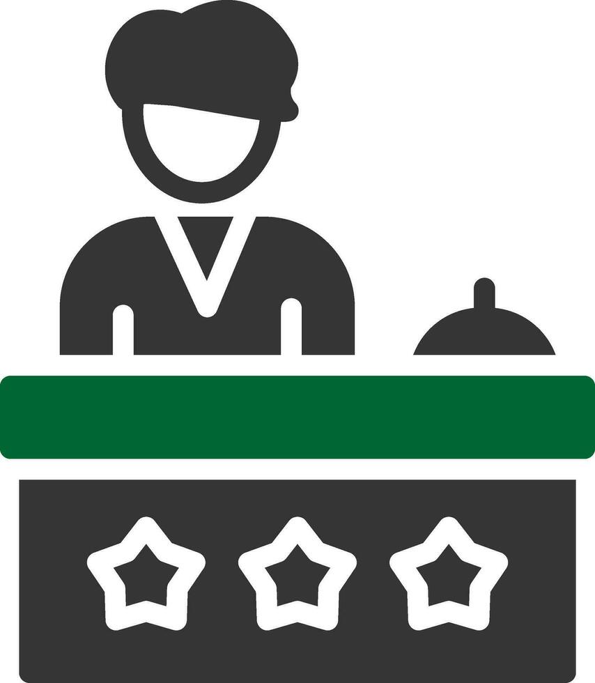 diseño de icono creativo de recepcionista vector