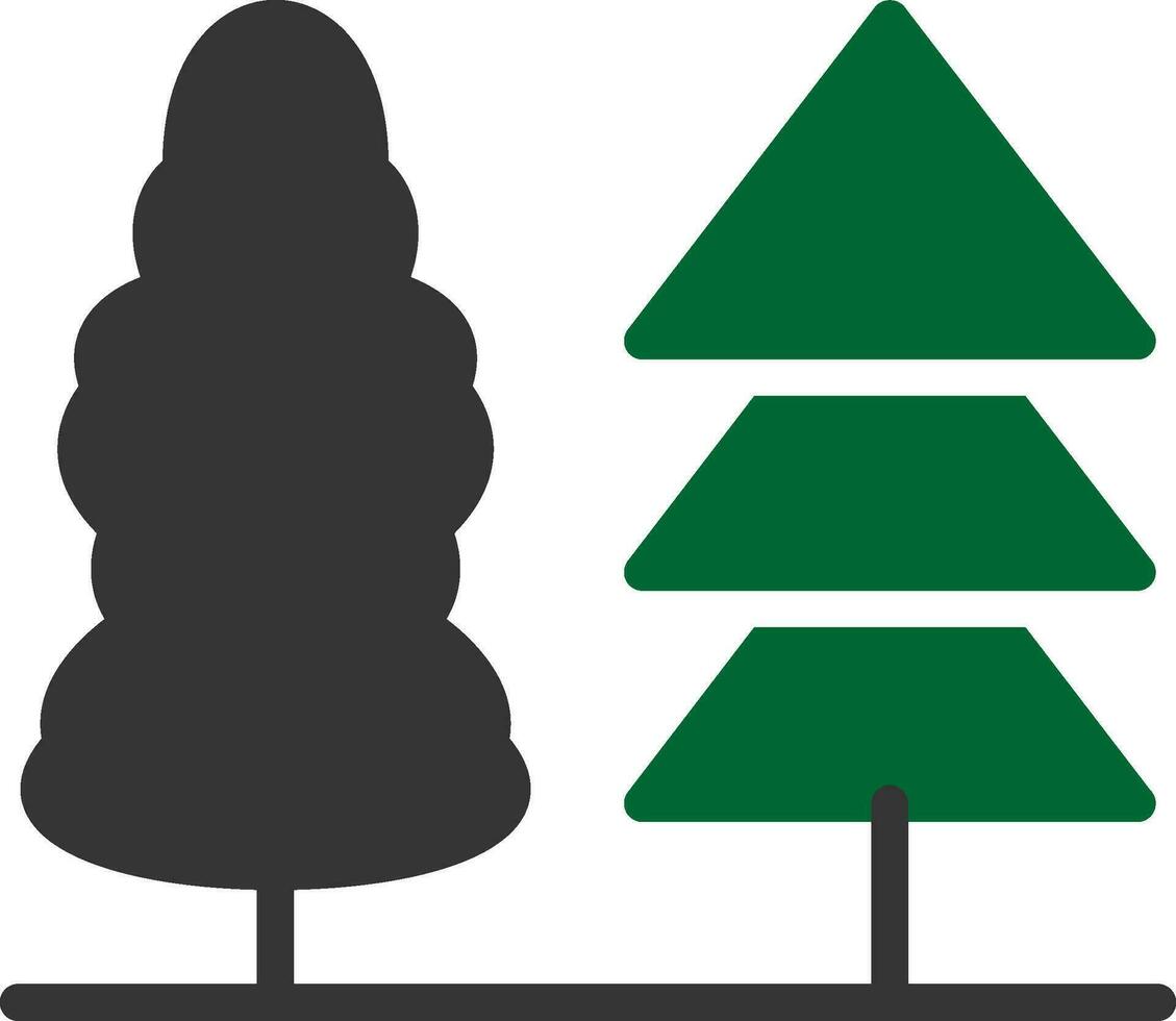 diseño de icono creativo de bosque vector