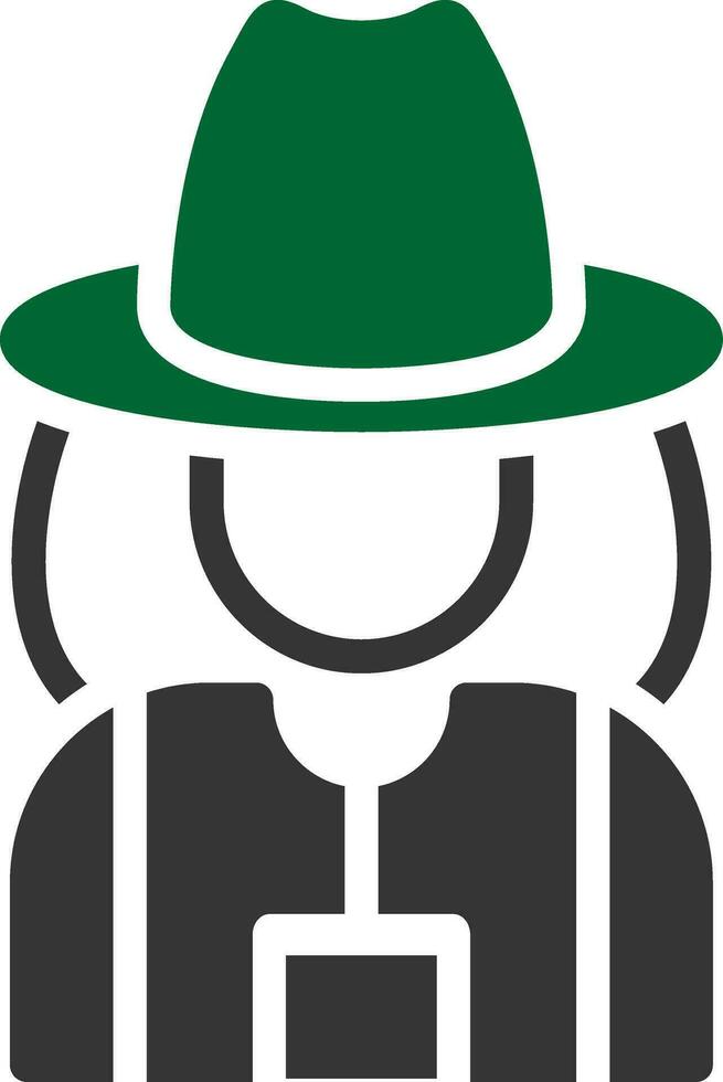 Lady Farmer Creative Icon Design vector