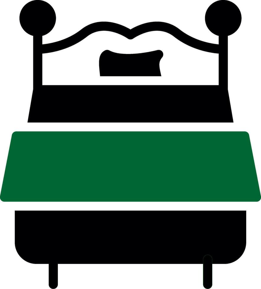 Double Bed Creative Icon Design vector