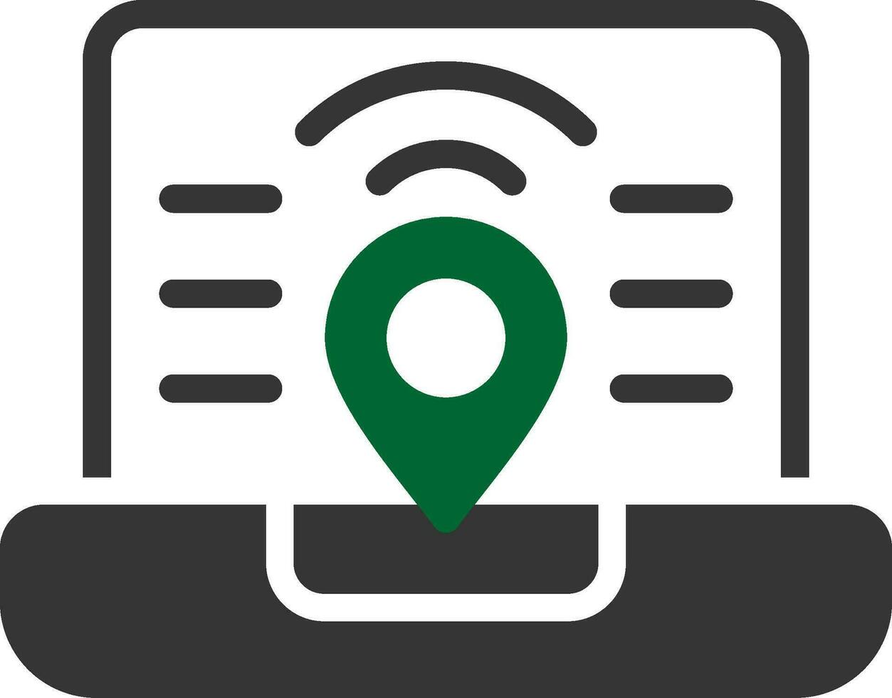 Digital Nomad Hub Creative Icon Design vector