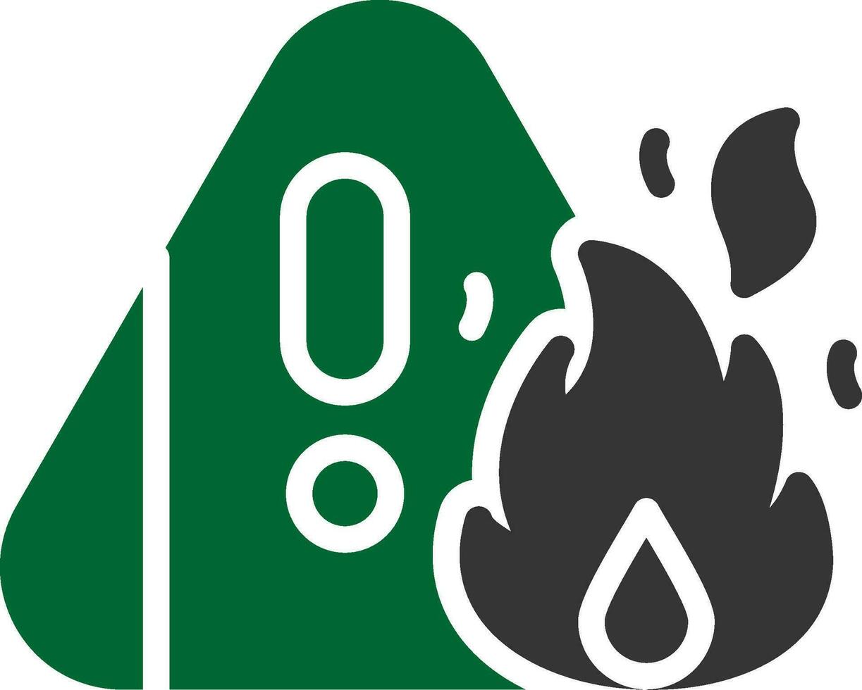 diseño de icono creativo de advertencia de incendio vector