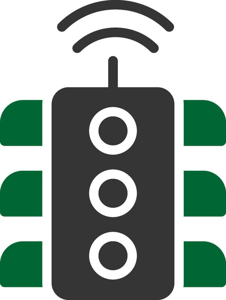 Smart Traffic Light Creative Icon Design vector