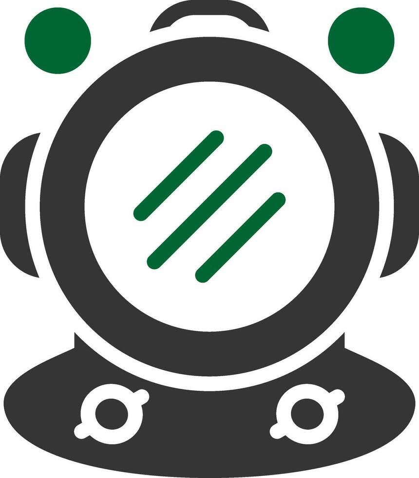 Diving Helmet Creative Icon Design vector