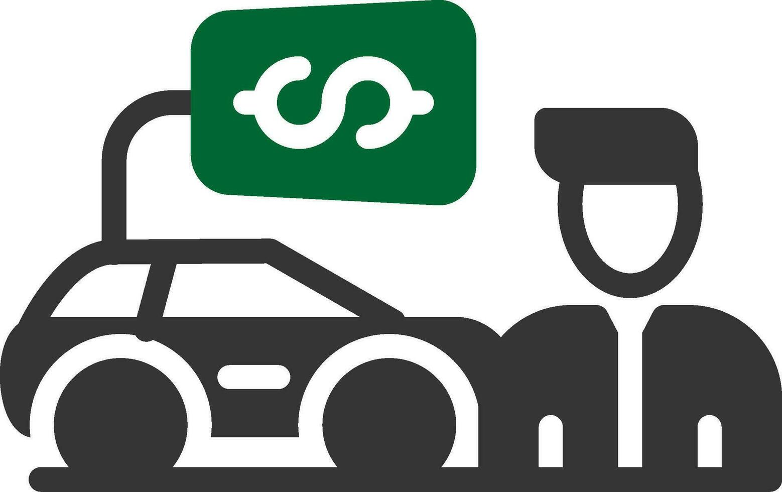 Car Salesman Creative Icon Design vector