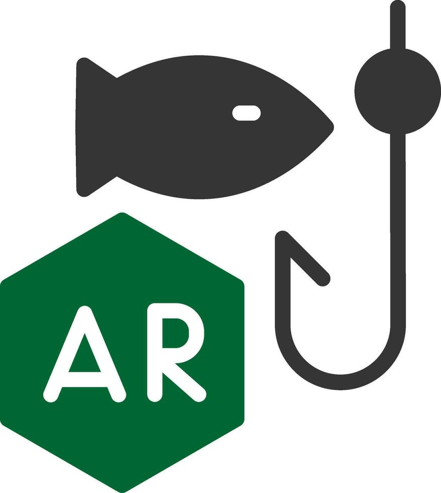 Ar Fishing Creative Icon Design vector
