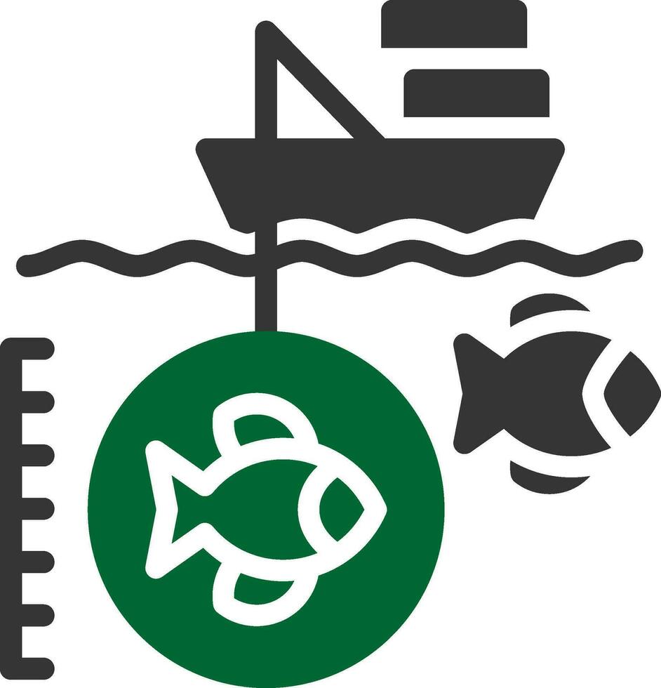 Deep Sea Fishing Creative Icon Design vector