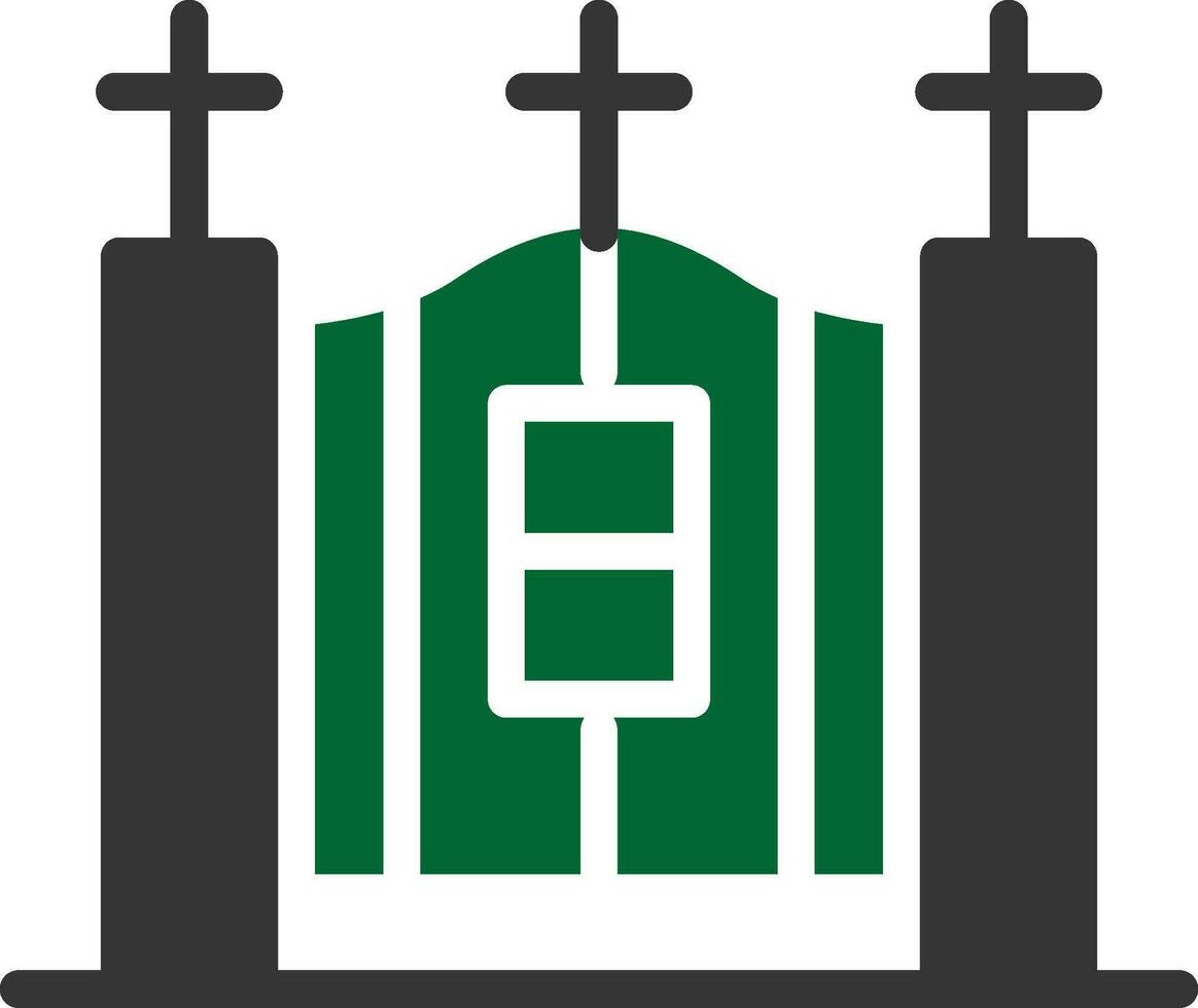 Cemetery Gate Creative Icon Design vector