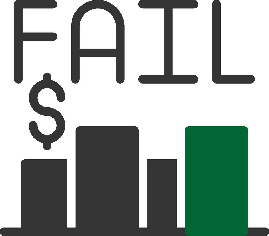 Business Fail Creative Icon Design vector