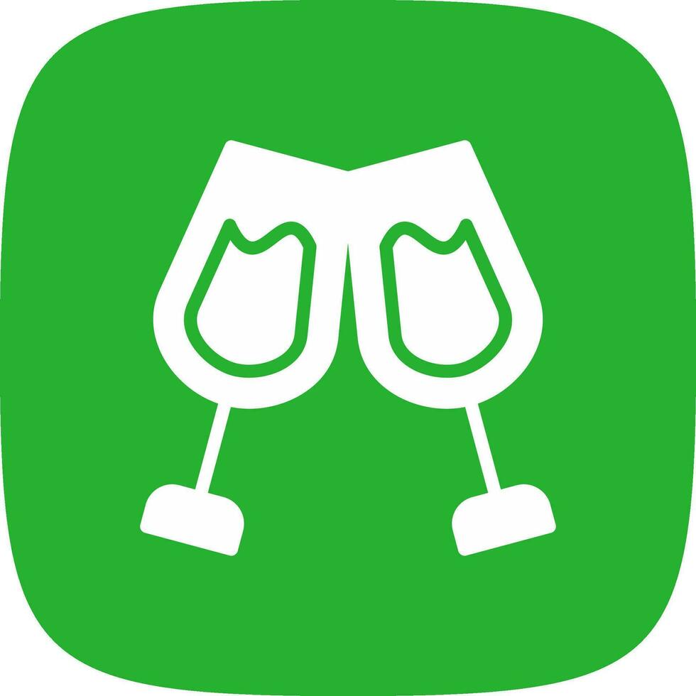 Glass Cheers Creative Icon Design vector