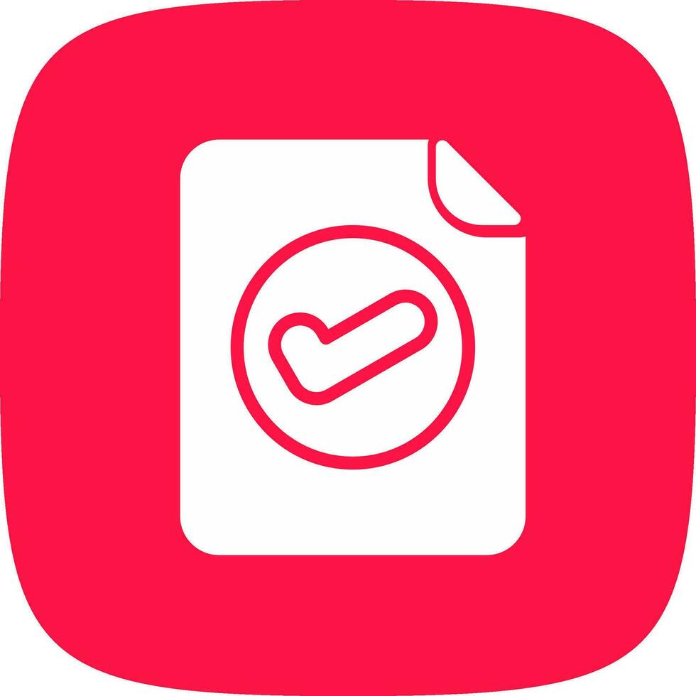 Valid Document Creative Icon Design vector
