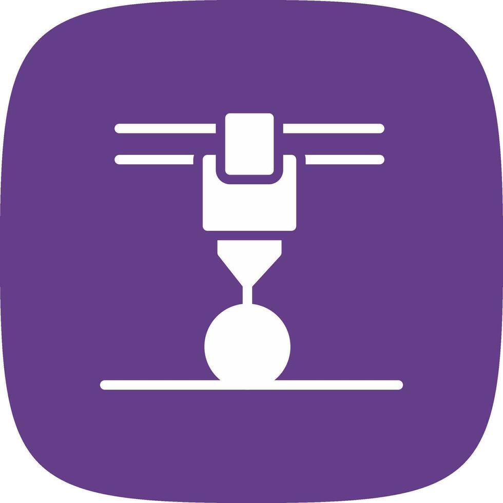 3d Printer Creative Icon Design vector