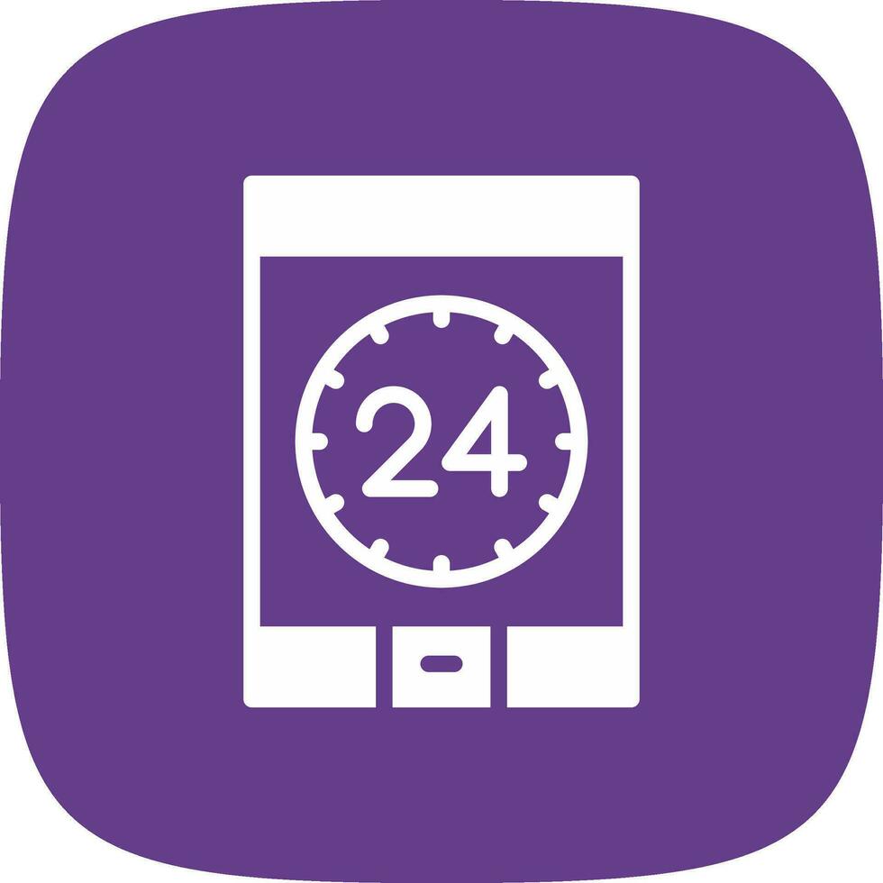24 Hour Service Creative Icon Design vector