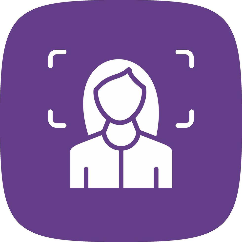 Facial Recognition Creative Icon Design vector