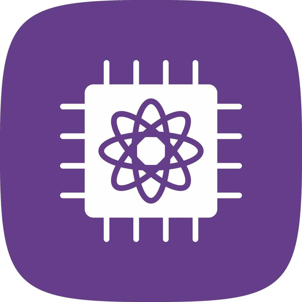 Quantum Computer Creative Icon Design vector