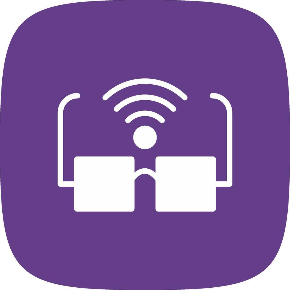 Smart Glasses Creative Icon Design vector