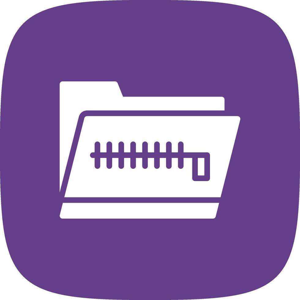 Zip Folder Creative Icon Design vector