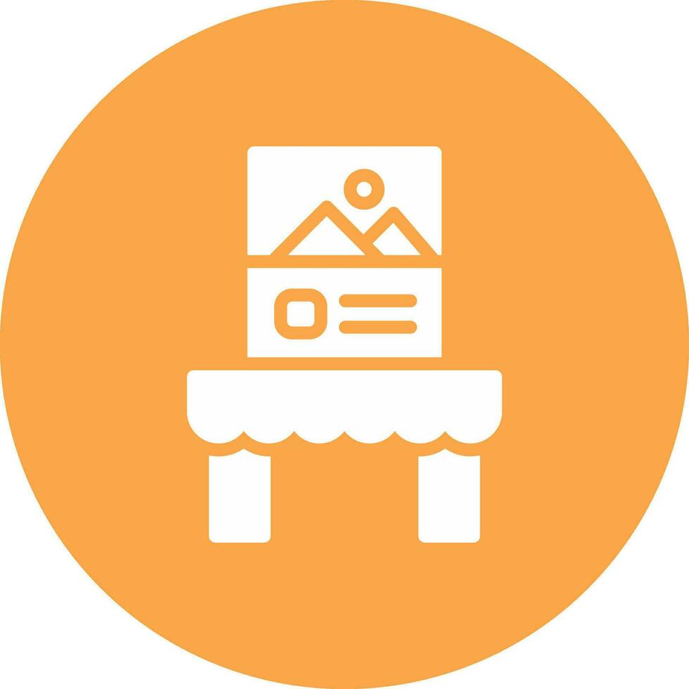 Tabletop Display Creative Icon Design vector