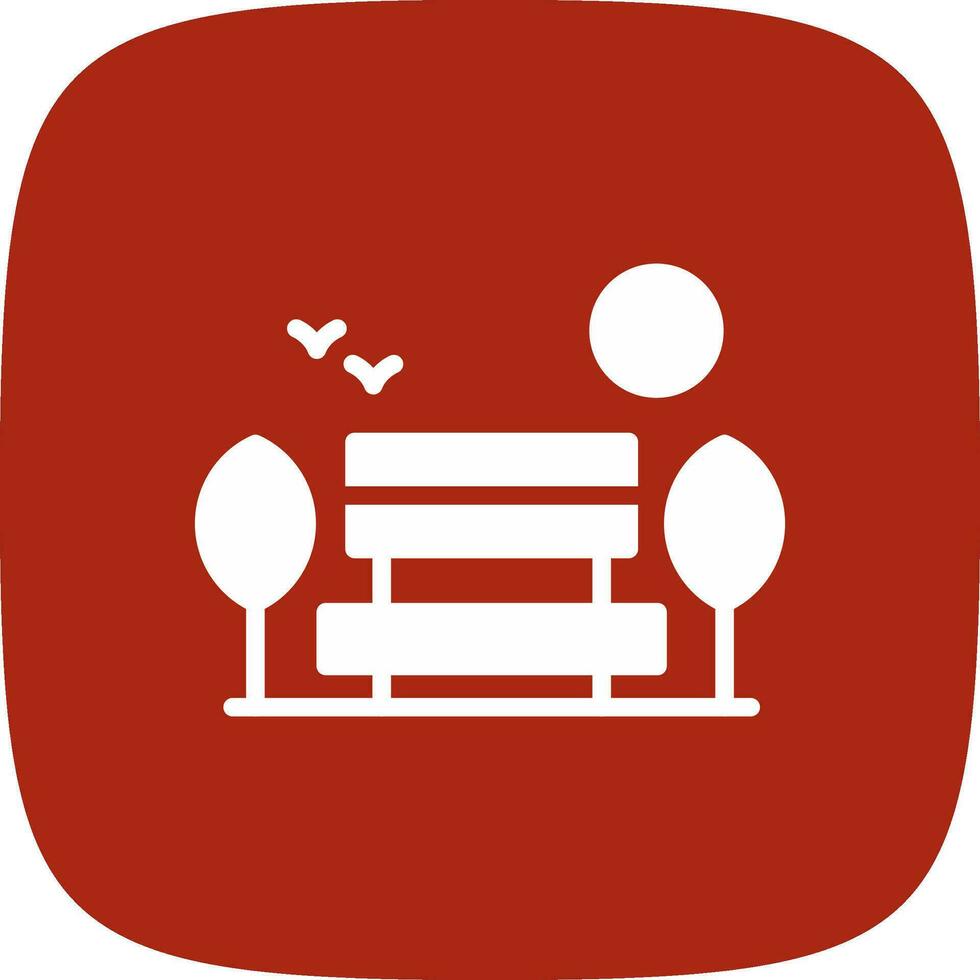 Park Landscape Creative Icon Design vector