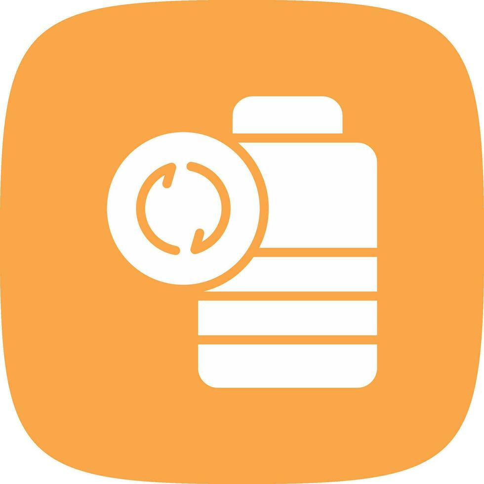 Battery Recyclings Creative Icon Design vector