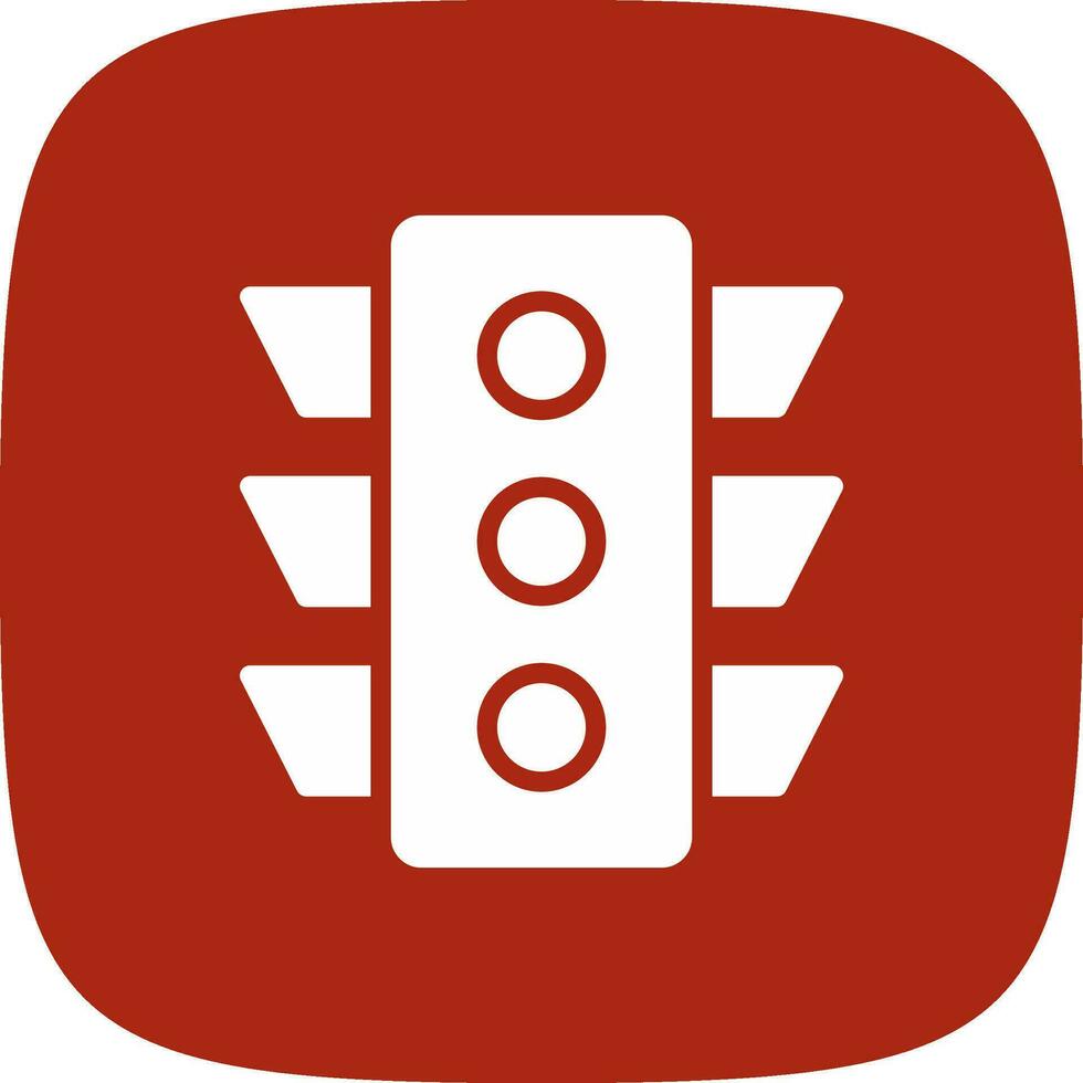 Traffic Light Creative Icon Design vector